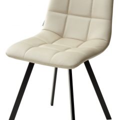 Стул CHILLI SQUARE HK017-02 серо-бежевый, PU/ черный каркас М-City в Полевском - polevskoy.mebel24.online | фото