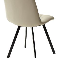 Стул CHILLI SQUARE HK017-02 серо-бежевый, PU/ черный каркас М-City в Полевском - polevskoy.mebel24.online | фото 4