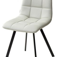 Стул CHILLI SQUARE HK017-03 светло-серый, PU/ черный каркас М-City в Полевском - polevskoy.mebel24.online | фото
