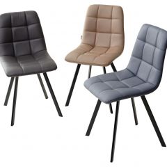 Стул CHILLI SQUARE HK017-09 серо-черничный, PU/ черный каркас М-City в Полевском - polevskoy.mebel24.online | фото 2