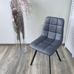 Стул CHILLI SQUARE HK017-09 серо-черничный, PU/ черный каркас М-City в Полевском - polevskoy.mebel24.online | фото 7