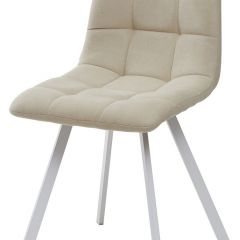 Стул CHILLI SQUARE UF860-01B бежевый, ткань/ белый каркас М-City в Полевском - polevskoy.mebel24.online | фото