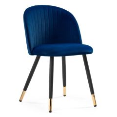 Стул на металлокаркасе Gabi dark blue / black / gold в Полевском - polevskoy.mebel24.online | фото