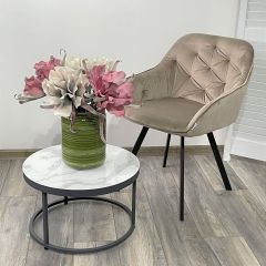 Стул GALE 360 град. поворот. BLUVEL-40 BEIGE, велюр/ черный каркас, М-City в Полевском - polevskoy.mebel24.online | фото 3