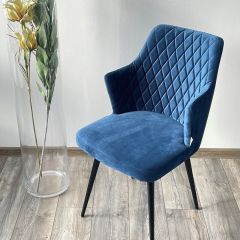 Стул HERMAN 360 град. СИНИЙ #29, велюр / черный каркас М-City в Полевском - polevskoy.mebel24.online | фото