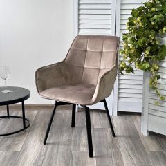 Стул MAVERICK 360 град. поворот. BLUVEL-40 BEIGE/ черный каркас, М-City в Полевском - polevskoy.mebel24.online | фото 5