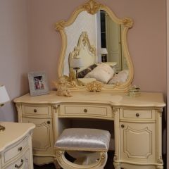 Туалетный стол + Зеркало Мона Лиза (крем) в Полевском - polevskoy.mebel24.online | фото 6