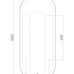 Зеркало Кито 1000х400 с подсветкой Домино (GL7047Z) в Полевском - polevskoy.mebel24.online | фото 2