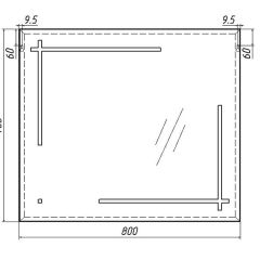 Зеркало Ray 80 black с подсветкой Sansa (SR1037Z) в Полевском - polevskoy.mebel24.online | фото 7