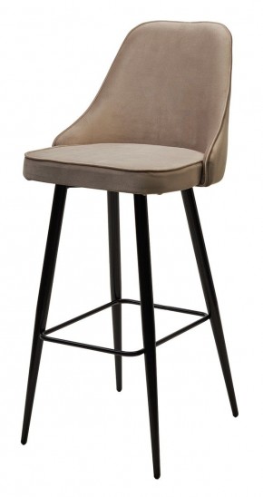 Барный стул NEPAL-BAR БЕЖЕВЫЙ #5, велюр/ черный каркас (H=78cm) М-City в Полевском - polevskoy.mebel24.online | фото 4