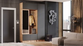 БАВАРИЯ Прихожая (дуб вотан/графит) в Полевском - polevskoy.mebel24.online | фото