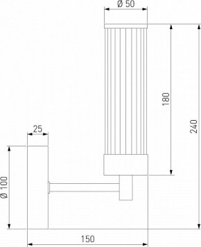 Бра Eurosvet Oriens 60166/1 латунь в Полевском - polevskoy.mebel24.online | фото 2