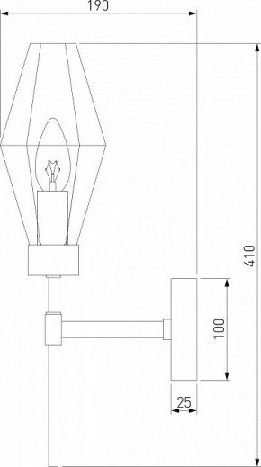 Бра Eurosvet Prism 60143/1 хром в Полевском - polevskoy.mebel24.online | фото 2