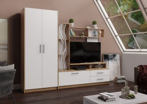 ДАРЬЯ Гостиная (Дуб Вотан/Белый глянец) в Полевском - polevskoy.mebel24.online | фото