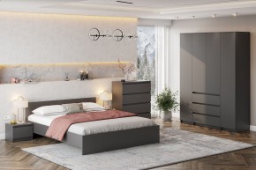 ДЕНВЕР Шкаф четырехстворчатый (Графит серый) в Полевском - polevskoy.mebel24.online | фото 3