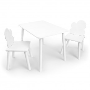 Детский комплект стол и два стула «Облачко» Rolti Baby (белый/белый, массив березы/мдф) в Полевском - polevskoy.mebel24.online | фото