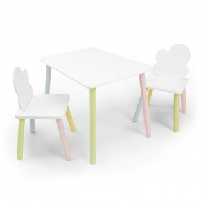 Детский комплект стол и два стула «Облачко» Rolti Baby (белый/цветной, массив березы/мдф) в Полевском - polevskoy.mebel24.online | фото