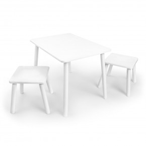 Детский комплект стол и два табурета Rolti Baby (белая столешница/белое сиденье/белые ножки) в Полевском - polevskoy.mebel24.online | фото 1