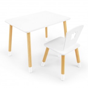 Детский комплект стол и стул «Корона» Rolti Baby (белый/береза, массив березы/мдф) в Полевском - polevskoy.mebel24.online | фото