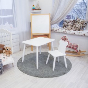 Детский комплект стол и стул «Мишка» Rolti Baby (белый/белый, массив березы/мдф) в Полевском - polevskoy.mebel24.online | фото 2