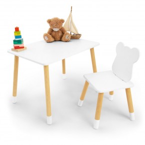 Детский комплект стол и стул «Мишка» Rolti Baby (белый/береза, массив березы/мдф) в Полевском - polevskoy.mebel24.online | фото 2