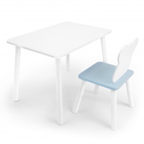 Детский комплект стол и стул «Мишка» Rolti Baby (белый/голубой, массив березы/мдф) в Полевском - polevskoy.mebel24.online | фото 1