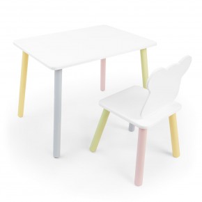 Детский комплект стол и стул «Мишка» Rolti Baby (белый/цветной, массив березы/мдф) в Полевском - polevskoy.mebel24.online | фото 1