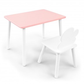 Детский комплект стол и стул «Облачко» Rolti Baby (розовый/белый, массив березы/мдф) в Полевском - polevskoy.mebel24.online | фото 1