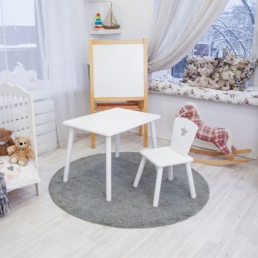 Детский комплект стол и стул «Звезда» Rolti Baby (белый/белый, массив березы/мдф) в Полевском - polevskoy.mebel24.online | фото 2