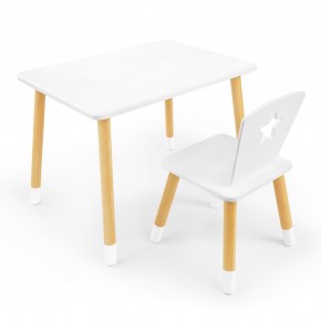 Детский комплект стол и стул «Звезда» Rolti Baby (белый/береза, массив березы/мдф) в Полевском - polevskoy.mebel24.online | фото