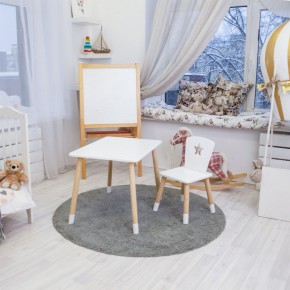 Детский комплект стол и стул «Звезда» Rolti Baby (белый/береза, массив березы/мдф) в Полевском - polevskoy.mebel24.online | фото 3