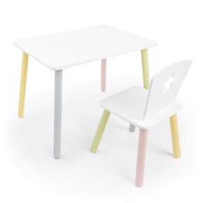 Детский комплект стол и стул «Звезда» Rolti Baby (белый/цветной, массив березы/мдф) в Полевском - polevskoy.mebel24.online | фото 1