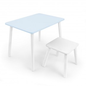 Детский комплект стол и табурет Rolti Baby (голубая столешница/белое сиденье/белые ножки) в Полевском - polevskoy.mebel24.online | фото 1