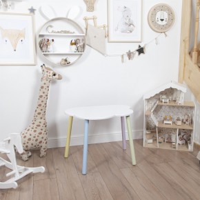 Детский стол Rolti Baby «Облачко»  (белый/цветной, массив березы/мдф) в Полевском - polevskoy.mebel24.online | фото 1