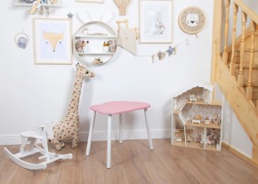 Детский стол Rolti Baby «Облачко»  (розовый/белый, массив березы/мдф) в Полевском - polevskoy.mebel24.online | фото