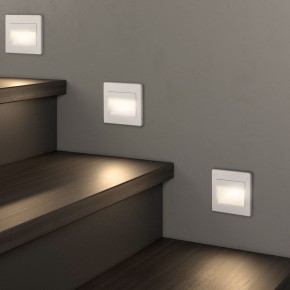 DK3050-WH Светильник встраиваемый в стену, IP 20, LED 3000, 1 Вт, белый, пластик в Полевском - polevskoy.mebel24.online | фото 6