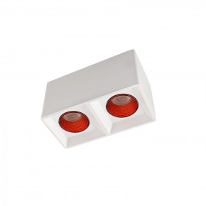 DK3085-WH+RD Светильник накладной IP 20, 10 Вт, GU5.3, LED, белый/красный, пластик в Полевском - polevskoy.mebel24.online | фото 1