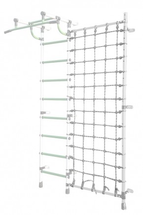 Дополнительная стойка к пристенному ДСК Pastel с сеткой для лазания, цв. белый в Полевском - polevskoy.mebel24.online | фото