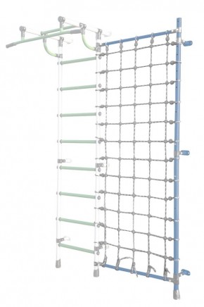 Дополнительная стойка к пристенному ДСК Pastel с сеткой для лазания, цв. голубой в Полевском - polevskoy.mebel24.online | фото