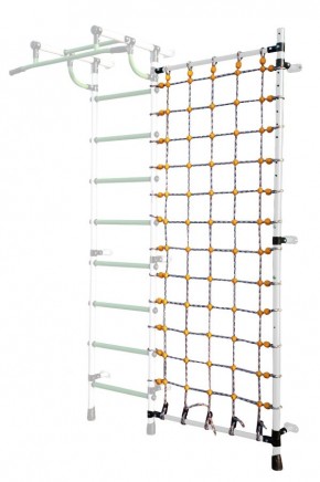 Дополнительная стойка к пристенному ДСК с сеткой для лазания, цв. белый в Полевском - polevskoy.mebel24.online | фото