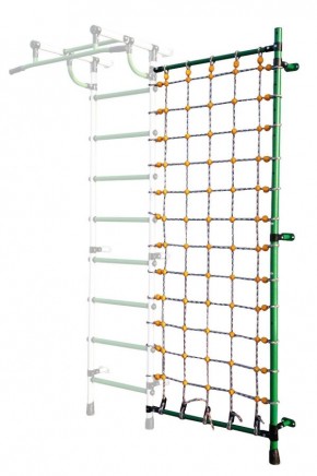 Дополнительная стойка к пристенному ДСК с сеткой для лазания, цв. зеленый в Полевском - polevskoy.mebel24.online | фото