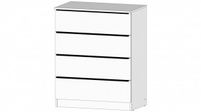 ЭЛЕГАНТ Комод 4 ящика (белый) в Полевском - polevskoy.mebel24.online | фото