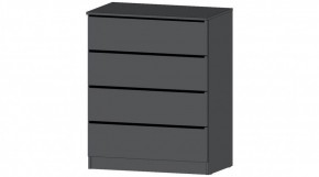 ЭЛЕГАНТ Комод 4 ящика (графит) в Полевском - polevskoy.mebel24.online | фото
