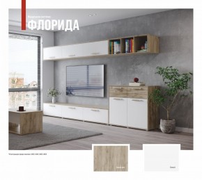 ФЛОРИДА Гостиная (модульная) дуб серый/белый в Полевском - polevskoy.mebel24.online | фото