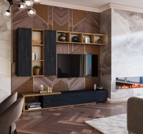 ХЛОЯ Гостиная (Дуб Вотан/Обсидиан) модульная в Полевском - polevskoy.mebel24.online | фото 11