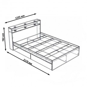 Камелия Кровать 1200, цвет дуб сонома, ШхГхВ 123,5х217х78,2 см., сп.м. 1200х2000 мм., без матраса, основание есть в Полевском - polevskoy.mebel24.online | фото 5