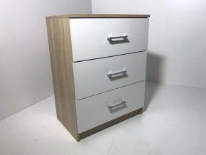 Комод 3 ящика (дуб сонома/белый) в Полевском - polevskoy.mebel24.online | фото