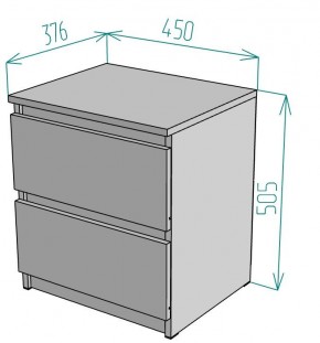 Комод Malta light K127 (тумба прикроватная) в Полевском - polevskoy.mebel24.online | фото 2