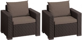 Комплект кресел Калифорния (California chair) коричневые в Полевском - polevskoy.mebel24.online | фото 2