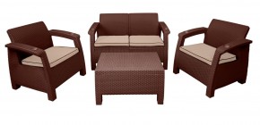 Комплект уличной мебели Yalta Premium Terrace Set (Ялта) шоколадый (+подушки под спину) в Полевском - polevskoy.mebel24.online | фото 1
